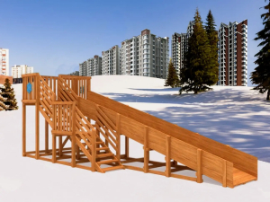 Зимняя горка IgraGrad Snow Fox скат 8 м