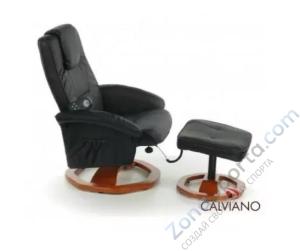 Массажное кресло Calviano с пуфом С-92 (черное)